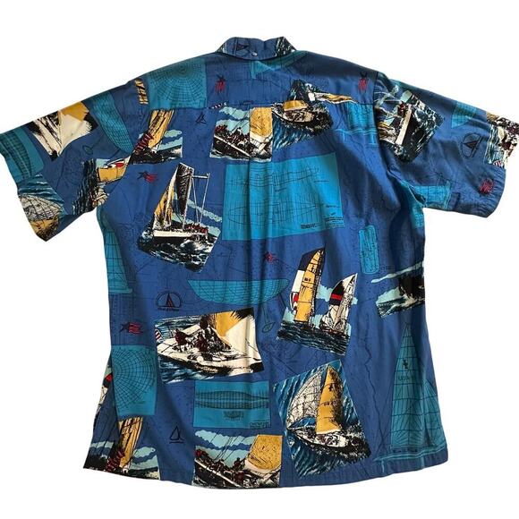 Vintage Kahala Hawaiian Islands America’s Cup Camp Shirt Large - Picture 2 of 7